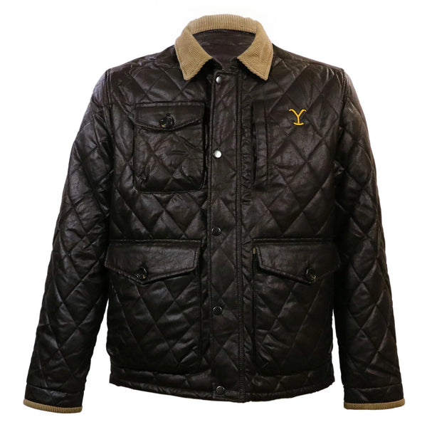 West Louis, Jackets & Coats, West Louis Faux Leather Jacket Mens Size M  Brown Full Zip Sherpa Lined Western