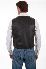 Snap Front Leather Vest 507
