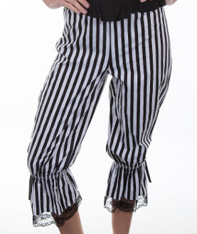 Stripe Bloomers Blk & Wht Pants