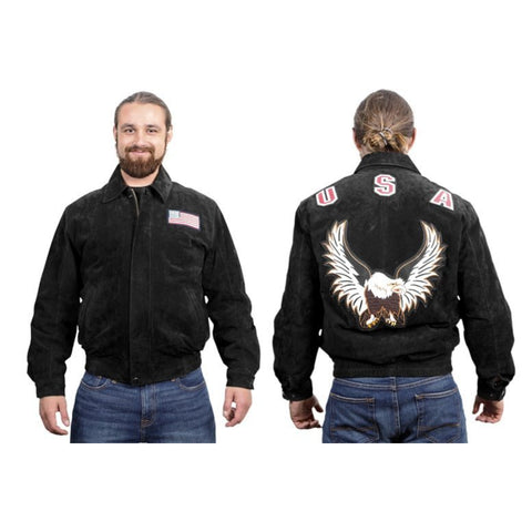 Black Leather Eagle Jacket