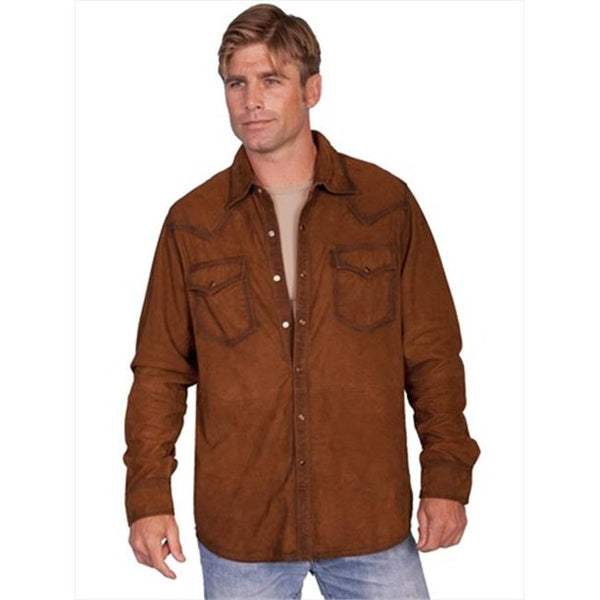 Mens Leather Shirt Shirt