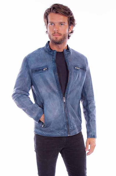 MEN'S LEATHER JAC. DENIM 2040