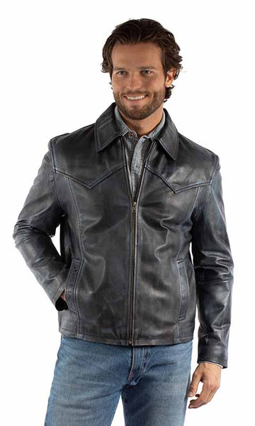 MEN'S LEATHER Zip Front Jac. 2064