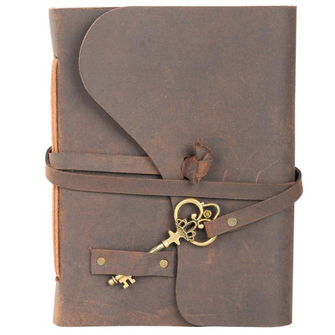 LEATHER JOURNAL W/KEY 2954