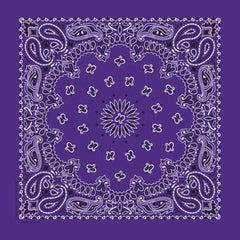 Dark Purple Paisley Bandanna Bandana