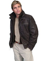 MEN'S LEATHER Zip Front Jac. 400