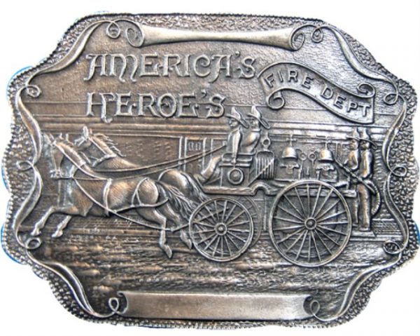 American Heroes Brass Cast Belt Buckle