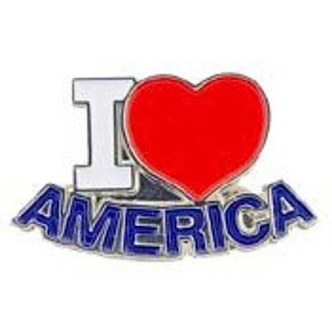 Pin - Usa , I Heart America Hat Pins