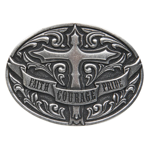 Faith Courage And Pride Belt Buckle