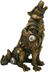 Steampunk Wolf Statue