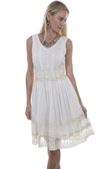 Sleeveless Lace Dress Ivory Dress