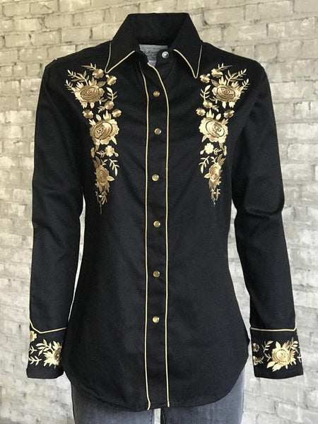 LD Fine Gold Floral Embroidery 7757