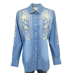 WM DENIM SHIRT FLORAL 803