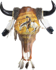 Hand Painted Cow Skull Skull