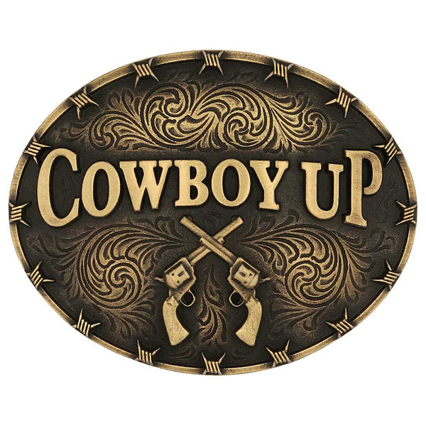 COWBOY UP BELT BUCKLE 1007