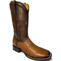 MN FLAME HONEY OSTRICH SQ TOE  462