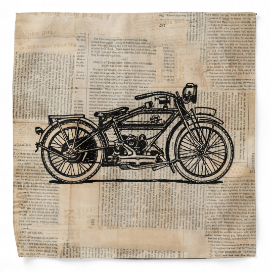 Vintage Motorcycle News Bandana 4157