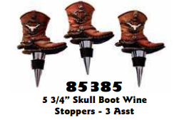 Skull Boot Wine Stopper 85385