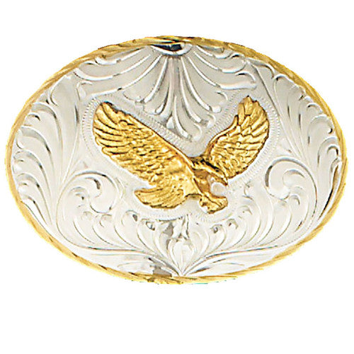 German Silver Eagle Belt Buckle