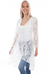 Lace Overlay Duster
