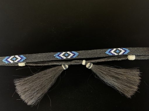Horse Hair 5 Strand With Tassel& Beading Hat Band