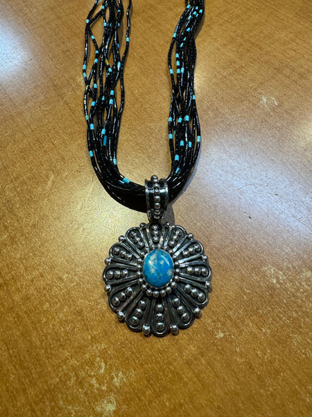 SILVER NECKLACE TURQUOISE