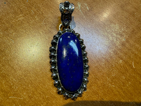 SILVER NECKLACE LAPIS