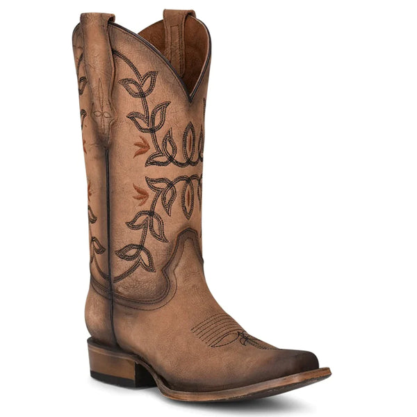LD BROWN FLOWERED BOOTS 2032