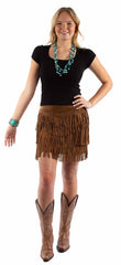 Black Fringe Skirt 704