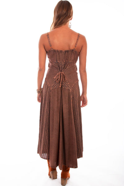 Long Copper Rayon Dress Dress
