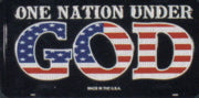 Metal Plate One Nation Signs