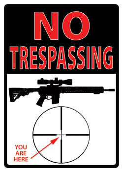 No Trespassing You Are Here Signs