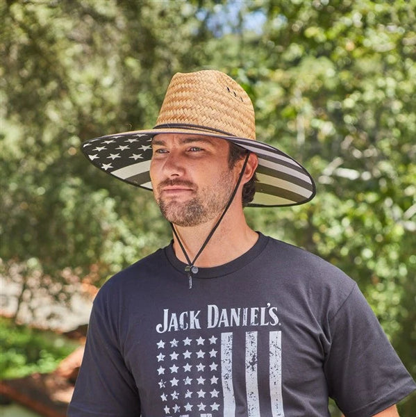 Mexican Palm Leaf Black Stain Hat