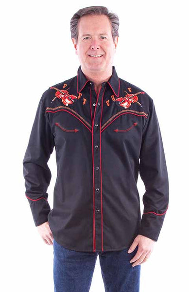 DUELING FIDDLES EMBROIDERED SHIRT