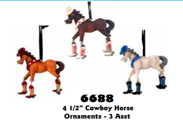 4 1/2" Dangling Feet Horse Orn. 6688