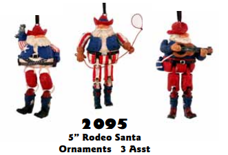 5" Cowboy Santa Orn Ornament