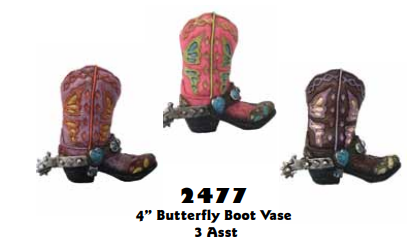 Butterfly Boot Vase