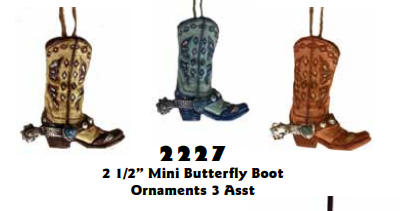2 1/2" Mini Butterfly Boot Orn Ornament