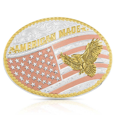 TRI CLR AMERICAN EAGLE BUCKLE 49910