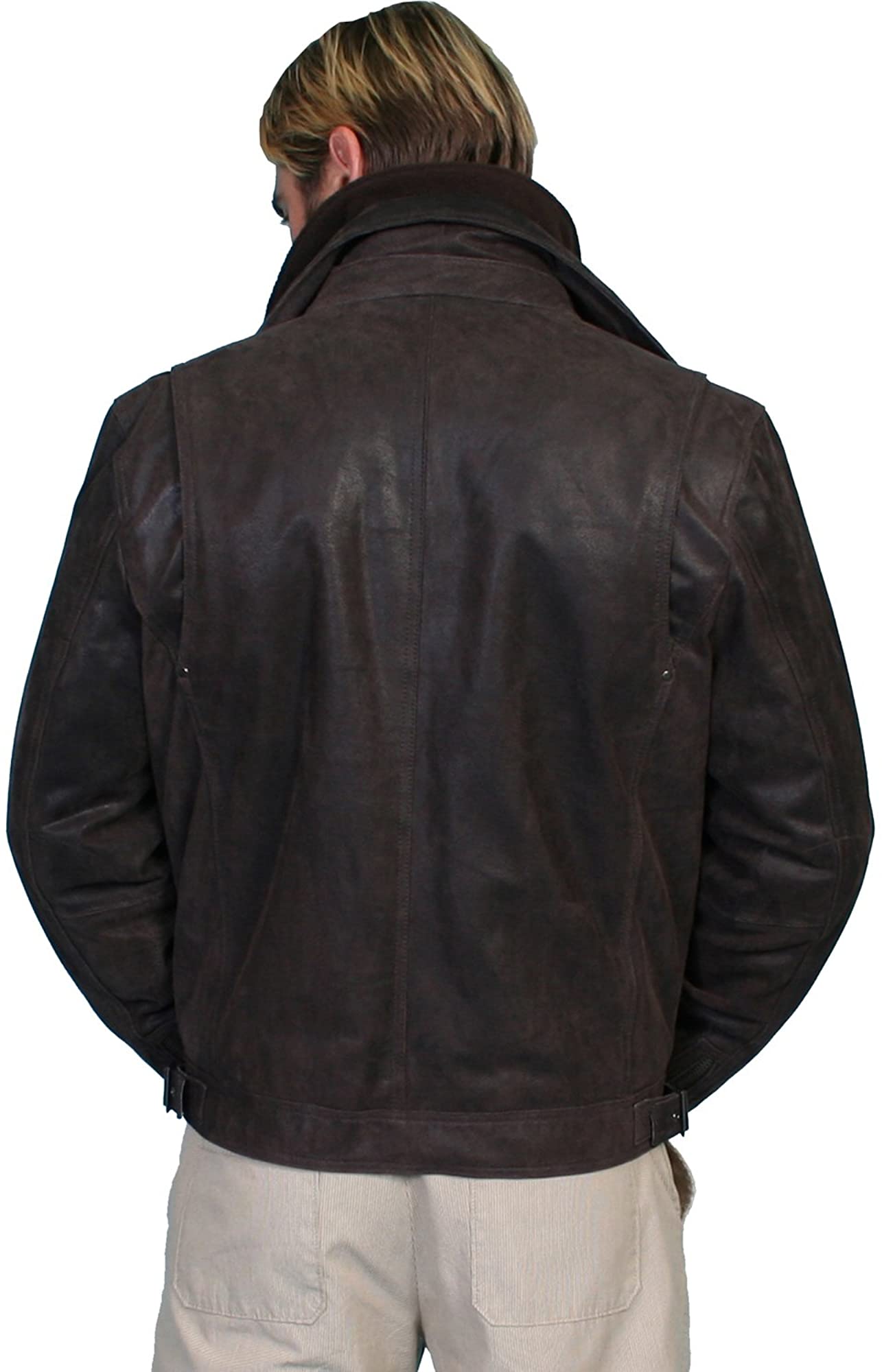 Mens Brown Distressed Jacket