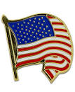 Pin - Usa Flag Wavy Hat Pins
