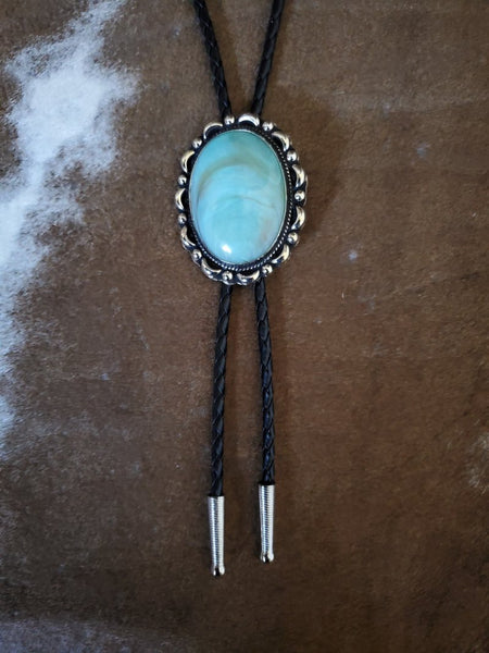 Oval Turqu. Stone Bolo AC53T