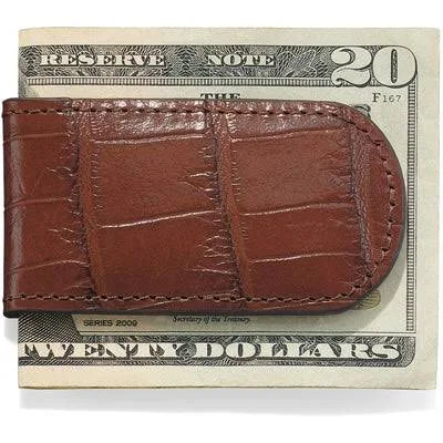 Brn Croco Money Clip Money Clip