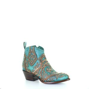 Ladies Turquoise & Tan Boots