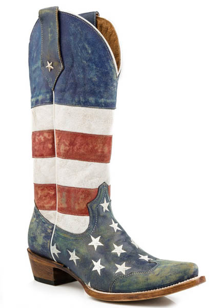 Womens American Flag Boot