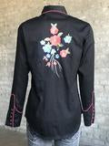 Bouquet Embroidered Western Shirt